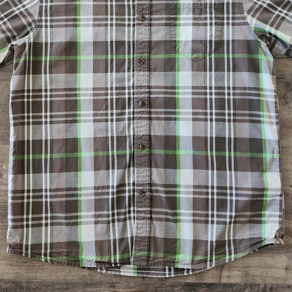 The North Face Men's Plaid Button Down Shirt Short Sleeve Men's Large - Picture 7 of 14